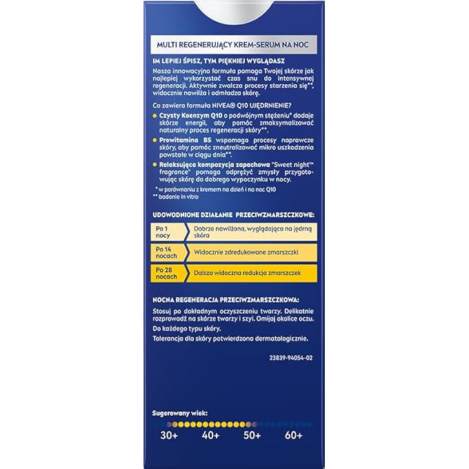 Nivea Q10 ANTI-WRINKLE POWER MULTI REGENERATING NIGHT SERUM (30ML), ANTI-WRINKLE SERUM FOR NIGHT, FACE SERUM WITH PROVITAMIN B5 AND Q10 - Image 2